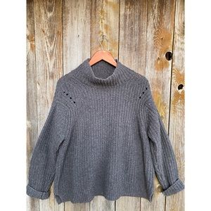 LORD & TAYLOR wool blend cowl chunky knit sweater